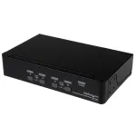StarTech.com 4 pordiga USB DisplayPort KVM-l&uuml;liti heliga, 3840 x 2400 pikslit, must