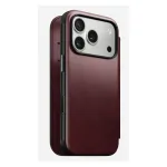 Mobiiltelefoni &uuml;mbris Nomad Modern Leather Folio Apple iPhone 17 Pro jaoks, 6,3 tolli (16 cm), nahk, burgundia