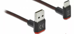 USB-kaabel DeLOCK EASY-USB 2.0 Type-A isane USB-C isasele nurgelisele 1 m must