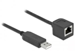 Jada&uuml;henduskaabel DeLOCK 64162 USB 2.0 Type-A RS-232 RJ45 25 cm must