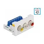 RCA-moodul DeLOCK Easy 45 3 x RCA emane port 22,5 x 45 mm