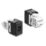 DELOCK Keystone-moodul RJ45-pistik - LSA Cat.6 45&deg; nurga all varjestamata must