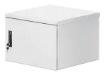 Intellinet 716093 t&ouml;&ouml;stuslik IP55 19-tolline seinakapp integreeritud ventilaatoritega, 9U, 600 mm s&uuml;gavus, katusele paigaldatud kahe ventilaatoriga ventilatsiooniplokk, tolmu- ja veekindel, kokkupandud, maks 100 kg, lukustatav, helehall RAL7035