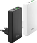 Goobay USB-C PD GaN kahekiire laadija 90&deg; lame 45 W must - 1x pistik (75719)