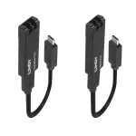Lindy 100m kiudoptiline USB 3.2 Type C pikendaja, v&otilde;rgusaatja ja -vastuv&otilde;tja, 100 m, 10000 Mbit/s, fiiber, USB 3.2 Gen 1 (3.1 Gen 1) USB-C, must