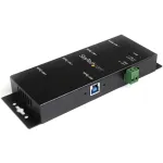 StarTech.com 4-pordiline t&ouml;&ouml;stuslik USB 3.0 jaotur ESD-kaitsega~4-pordiline USB 3.0 jaotur - 5 Gbps - metallist t&ouml;&ouml;stuslik USB-A jaotur - seinale v&otilde;i lauale kinnitatav USB-andmejaotur - TAA-le vastav USB-laiendusjaotur