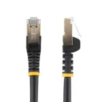StarTech.com 0.50m CAT6a Etherneti kaabel - 10 Gigabit varjestatud konksuvaba RJ45 100W PoE &uuml;hendusjuhe - 10GbE STP v&otilde;rgukaabel t&otilde;mbetugevdusega - Must individuaalselt testitud/juhtmestik UL sertifitseeritud/TIA