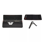 Contour RollerMouse Red Plus WL Travel Kit &mdash; juhtmevaba RF, t&auml;issuuruses klaviatuuri vormitegur, must, sisaldab hiirt ja randmetuge