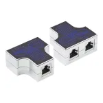 Modulaarne T-adapter, 1x RJ45-pistikupesa ja 2x RJ45-pistikupesa, &uuml;hendus 1:1, Good Connections (GC-N0153)