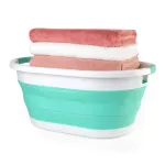 Beldray LA034816MNTFPEU7 Kokkupandav pesukorv 28L Valge/Mint