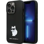 Karl Lagerfeld KLHCP14XSMHCNPK Hardcase Silicone C Metal Pin iPhone 14 Pro Max 6.7 musta