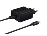 Samsung EP-TA845EBE + EP-DW767JBE 45W Travel Charger ja USB-C to USB-C andmekaabel must (OOB hulgipakend)
