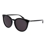 GUCCI naiste GG0064SK-001 ristk&uuml;likukujulised p&auml;ikeseprillid - must atsetaatraam, hallid nailonl&auml;&auml;tsed, 55/20/135 mm