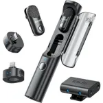 BOYA Magic-02 juhtmevaba mikrofoniga k&otilde;rvaklapid 2.4GHz USB-C/Lightning/3.5mm must
