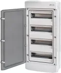 ETI ECH-48PT-S Plastikust l&uuml;litusseadmete korpus 48 moodulit 4x12M N+PE IP65 suitsuuksega valge 1500V DC