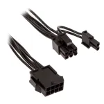Kolink adapter 4+4-kontaktiline CPU 6+2-kontaktiliseks PCIe-ks, 0,35 m, must