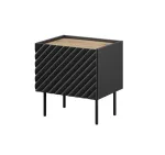 &Ouml;&ouml;laudade komplekt Cama ONDA 50x40x54 cm must MDF/puitlaastplaat 2 tk