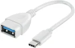 Vivanco USB-C&ndash;USB-A 3.0 adapter 10 cm, valge (VVITUSBTY3FM01W)