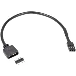 Inter-Tech 88885550 RGB LED adapterkaabel, 3-kontaktne 5 V RGB VDG-le, 20 cm, must