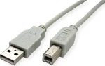 SECOMP STANDARD USB 2.0 kaabel, t&uuml;&uuml;p A-B, beež, 0,8 m (S3101)