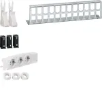 HAGER UM00M4 multimeedia komplekt 3 Schuko pistikupesa ja 12 RJ45 pordiga, valge