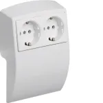 HAGER L22509010 kahekordne pistikupesa puhtvalge (Kallysto)
