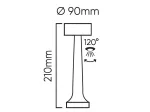 LED Line Lite RIWIA laualamp, 1W, 120lm, 1800mAh, kuldne