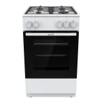 Vabalt seisev gaasipliit ahjuga Gorenje GG5A10WFFM &mdash; 4 p&otilde;letiga pliidiplaat, 70 l ahi, emailitud pealispind, valge