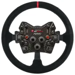 Asetek SimSports Lenkradkranz, dished, 340 mm - must, seemisnahk