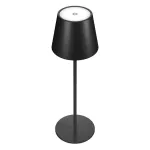 RealPower 458429 LED-laualamp, reguleeritava heledusega, k&uuml;lm/soe valge, laetava akuga, must