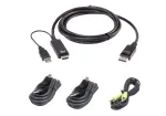 ATEN-i KVM-kaablikomplekt 1,8 m USB Universal Secure KVM kaabel Kit &mdash; 1,8 m, USB-klaviatuur/hiir, DisplayPort-konsool, must