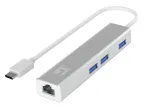 LevelOne Gigabit USB-C v&otilde;rguadapter koos USB-jaoturiga, juhtmega, USB USB-C, Ethernet, 1000 Mbit/s, h&otilde;bedane