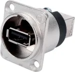 Neutrik - USB-adapter - USB (W) USB t&uuml;&uuml;p B (W) - USB 2.0 - nikkel