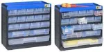 V&auml;ikeste osade sorteerija allit 464610, plastist hoiukast 300x285x135 mm, must/sinine