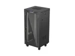 Freestanding rack cabinet LANBERG FF01-6624-12BL 24U 19 inch 600&times;600 mm, IP20, 1200 kg, must
