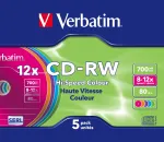 Verbatim CD-RW Colour 12x 700 MB 5 tk