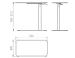 UNIQUE LAPTOP DESK Reguleeritava k&otilde;rgusega laud/tool Black