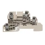 Weidm&uuml;ller L&auml;biv klemmliist, 2,5 mm&sup2;, 24 A, 800 V, beež, kruvi&uuml;hendus, 50 tk