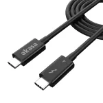 Akasa Thunderbolt 4 USB-C to USB-C kaabel 1m 40Gbps 100W PD 8K60Hz Must