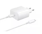 Samsung EP-TA845EWE + EP-DW767JWE 45W reisilaadija ja USB-C&ndash;USB-C andmekaabel valge (OOB hulgipakend)