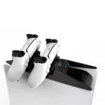 Saitake Dual Charging Station Dock for Sony PlayStation 5 PS5 Controllers, Console Shape, Black White