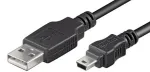 LogiLink USB-pikenduskaabel USB t&uuml;&uuml;p A, 4-pin (M) mini USB t&uuml;&uuml;p B, 5-pin (M) 1.8 m (USB Hi-Speed)