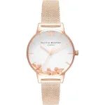 Olivia Burton naiste k&auml;ekell OB16CH01 30mm roostevaba teras nahk hall