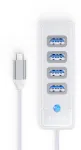 ORICO PW4U-C3-015-WH-EP USB-C Hub 4x USB-A 3.2 Gen 1 Valge