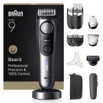 Braun BeardTrimmer 9 BT9560 habemetrimmer Aku 52 2 cm Wet & Dry Must, H&otilde;bedane