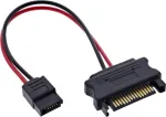 InLine&reg; SATA toiteadapteri kaabel, SATA emane SlimSATA isasele, 0,15 m