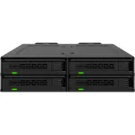 ICY DOCK - MB324V4P-B - ExpressCage - 4-Bay 15?mm U.2/U.3 SSD Wechselrahmen f&uuml;r 5,25-Einbauschacht  Werkzeugloses SSD-Montagesystem