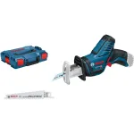 Bosch GSA 12V-14 Professional akuga mootorsaag (tiigersaag), 12 V, ilma akuta, sinine/must