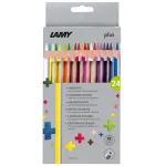 LAMY plus kolmnurksed v&auml;rvipulgad, 24-osaline pappkarp, ergonoomiline kolmnurkne kuju, matt pind, murdumiskindel s&uuml;damik 1222008
