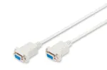 Assmann Zero-Modem &uuml;henduskaabel. D-Sub9 F/F. 1,8 m. klappkestad. beež (AK-610100-018-E)